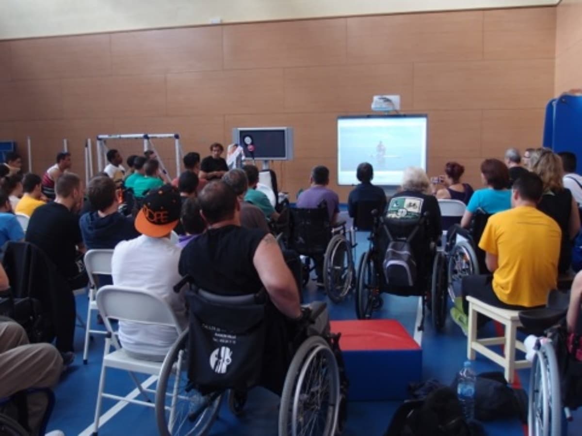 Aquatic chair in a training activity